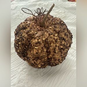 Brown Sequin Pumpkin Thanksgiving Fall Decoration